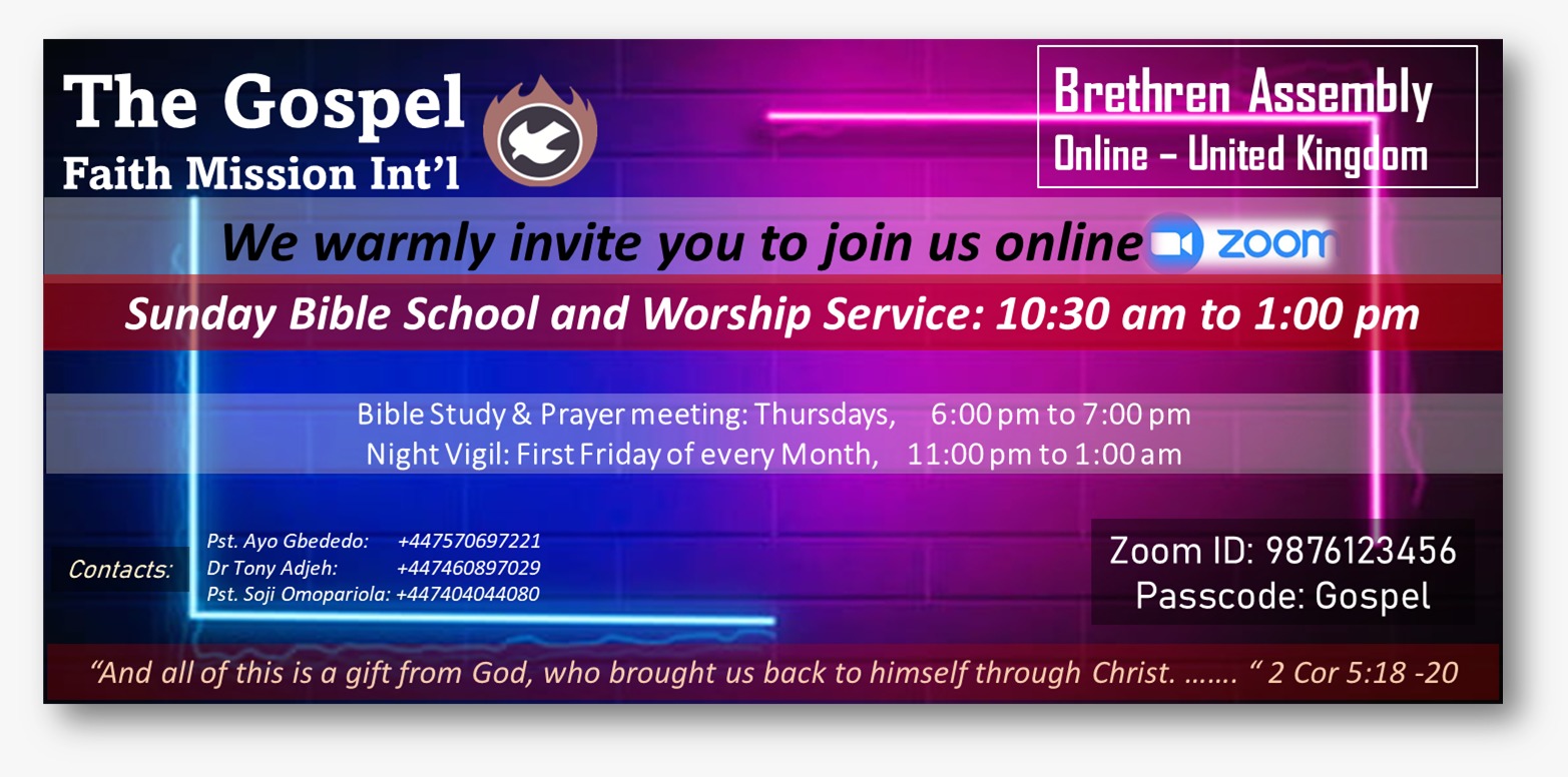 Online Church poster